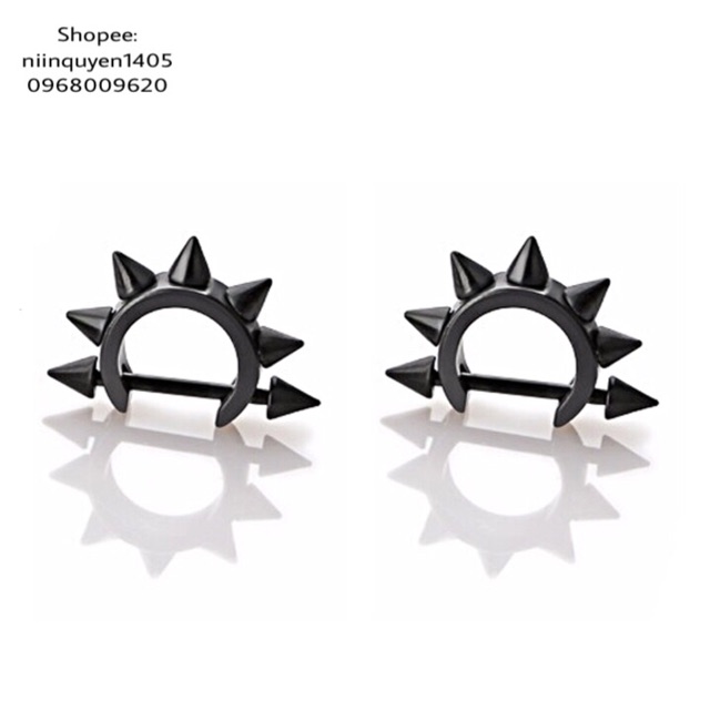 Bông tai inox dạng gai không gỉ