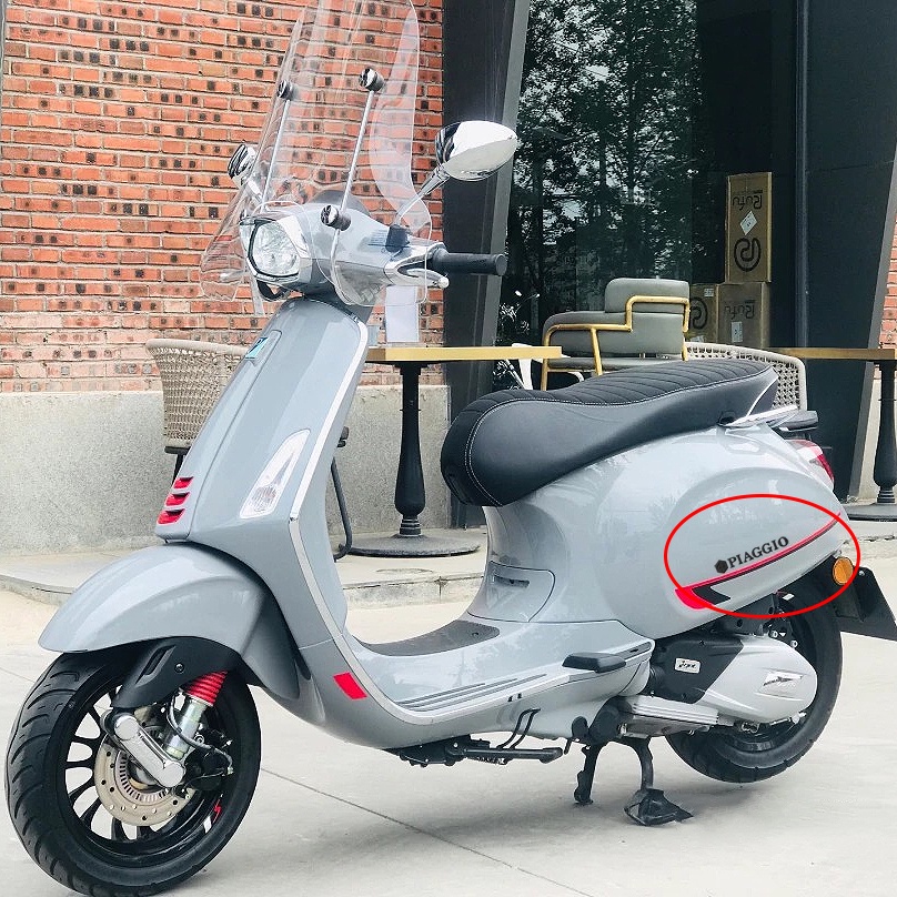 3D PIAGGIO Biểu tượng Nhãn dán Xe máy Thân hình Khung xe Không thấm nước đề can Phụ kiện xe máy