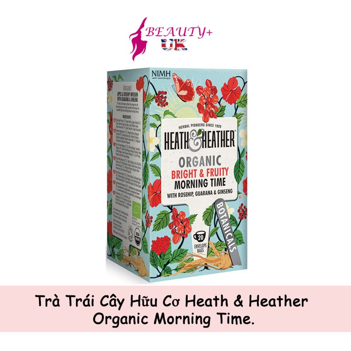 Trà Trái Cây Hữu Cơ Heath &amp; Heather Organic Morning Time Nhập Từ Anh