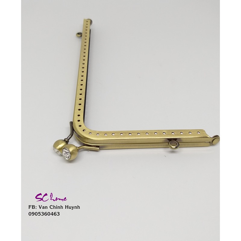 Khung/khóa ví chữ L 18,5 x 10 cm