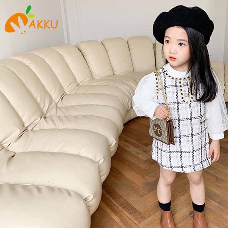 Áo Sơ Mi Kẻ Ô Ngọc Trai Thời Trang Cho Bé Gái Akkku