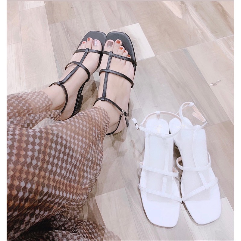 sandal (xan đan) quai dây da đế gỗ xịn 2p