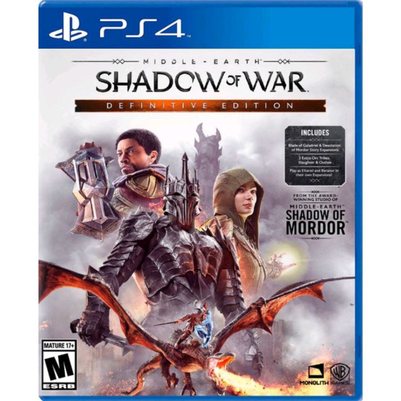 Đĩa Game PS4 : Shadow of War Definitive Edition Full DLC
