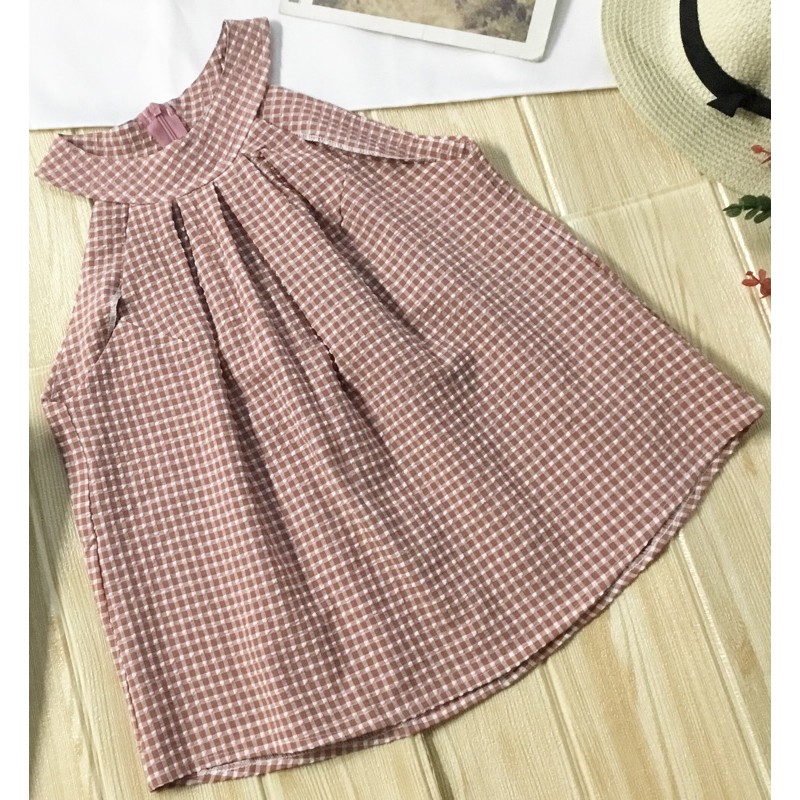 🍡Áo yếm kẻ caro