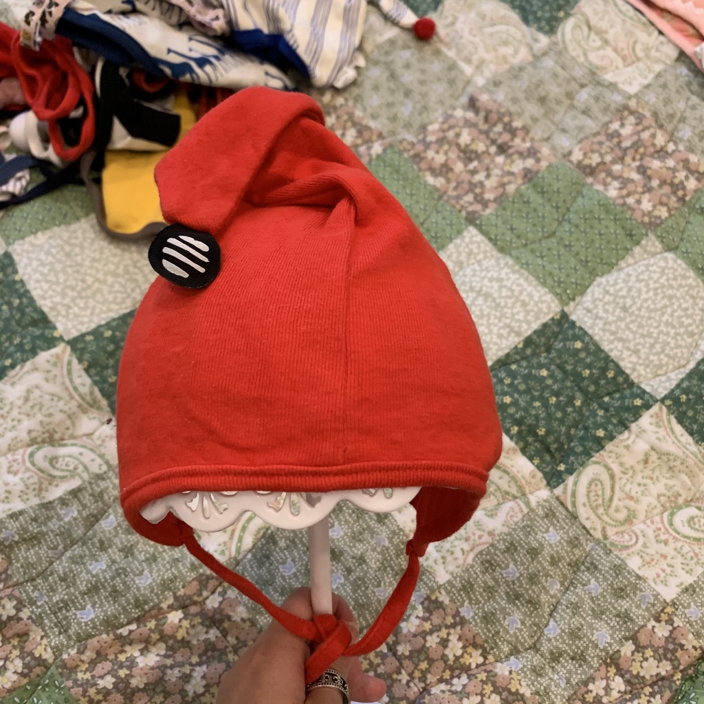 Mũ nón chóp, mũ nón viền bèo, mũ nón có tai dễ thương cho bé chất dày vừa đội thu đông cho bé hàng si Hàn đẹp mới cao