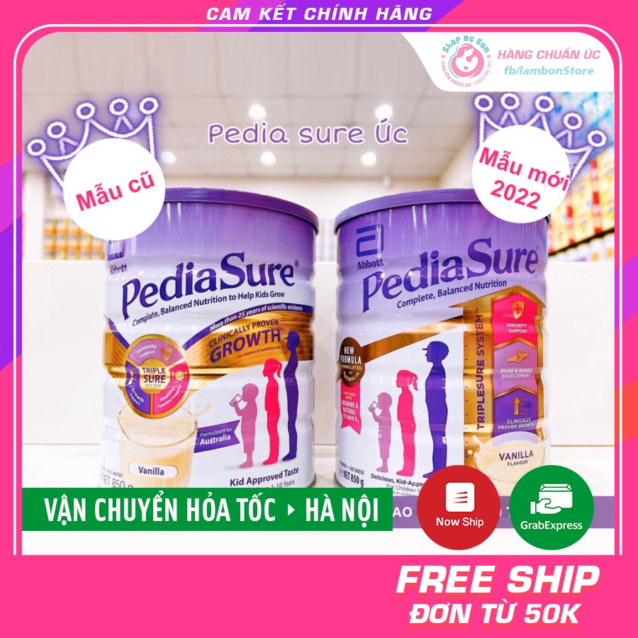 Sữa Pediasure Úc 850g nắp tím - Xuất xứ Úc