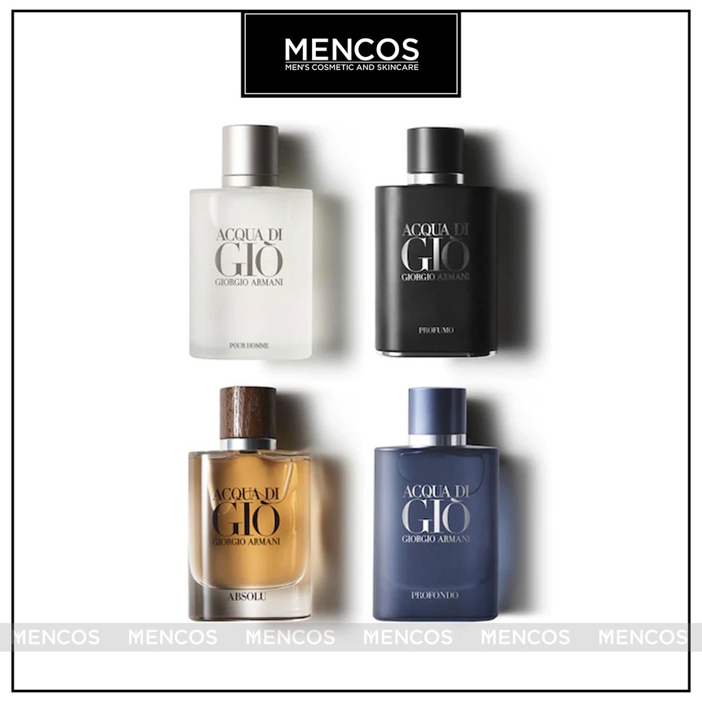 Nước hoa nam Giogio Armani Acqua Di Gio (pour homme, absolu, profumo, profondo) full ml | BigBuy360 - bigbuy360.vn