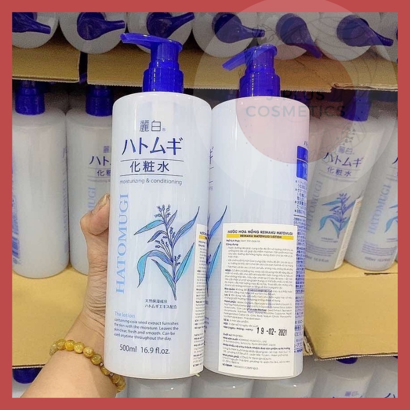 Nước Hoa Hồng Ý Dĩ HATOMUGI The Lotion Reihaku 500ml [Có Tem]