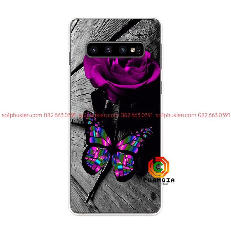 Ốp Lưng dẻo in hình đẹp Samsung Galaxy S9 S9+ S10 S10+ Plus S10e Lite Hoa hồng đẹp