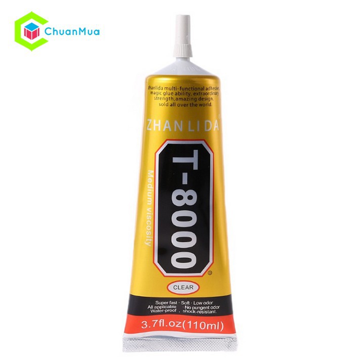 Keo dán đa năng chuyên dụng T8000 trong suốt  dính tốt hơn keo B7000