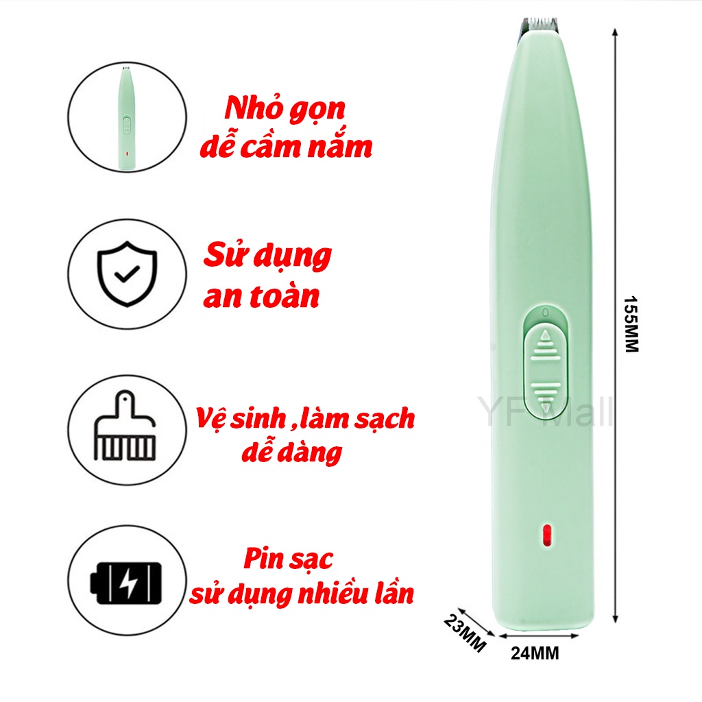 COMBO tông đơ cắt tỉa cạo lông cho chó mèo động vật thú cưng tiếng ồn thâp nhập khẩu cao cấp