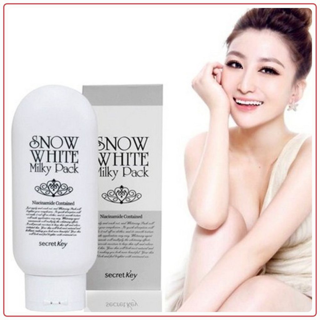 KEM TẮM TRẮNG TOÀN THÂN /Kem Dưỡng Trắng Mặt Và Toàn Thân Secret Key Snow White Milky Pack 200g