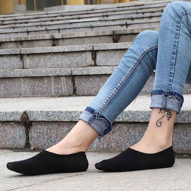 Vớ Tất Lười Trơn Nam Cao Cấp Có Silicon Chống Tuột Gót Chân Chất Cotton Kháng Khuẩn Khử Mùi MRSOCKS - VL008