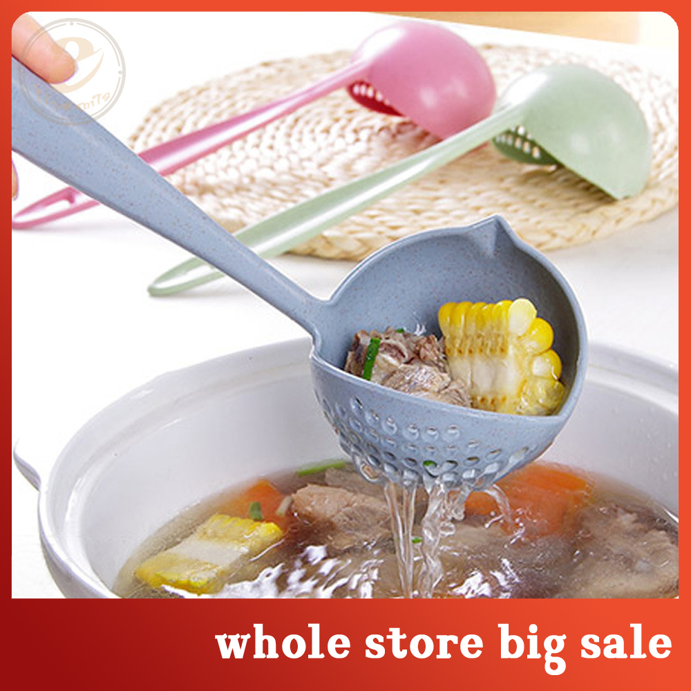 Vá múc canh 2 trong 1 cán dài đa năng tiện dụng