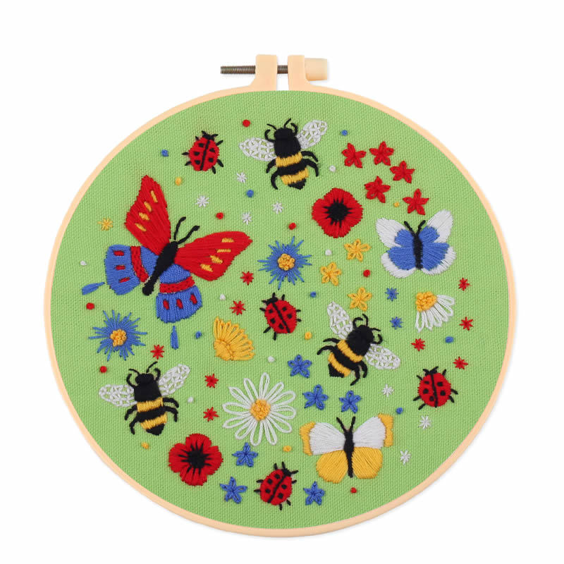 Beginners bee embroidery DIY material package Suzhou embroidery Teaching