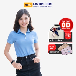 Áo thun nữ YODY áo phông polo cao cấp chất thun mềm kháng khuẩn yody fashion APN3516