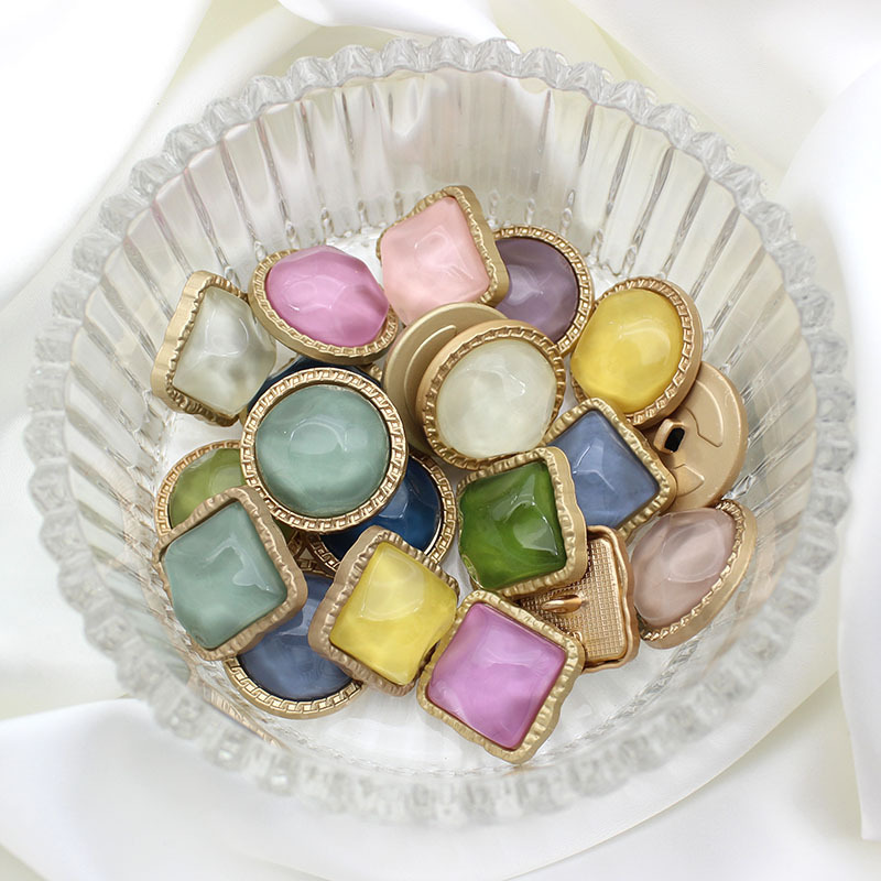 Set 5 Cúc Áo Tròn 25mm Bằng Kim Loại