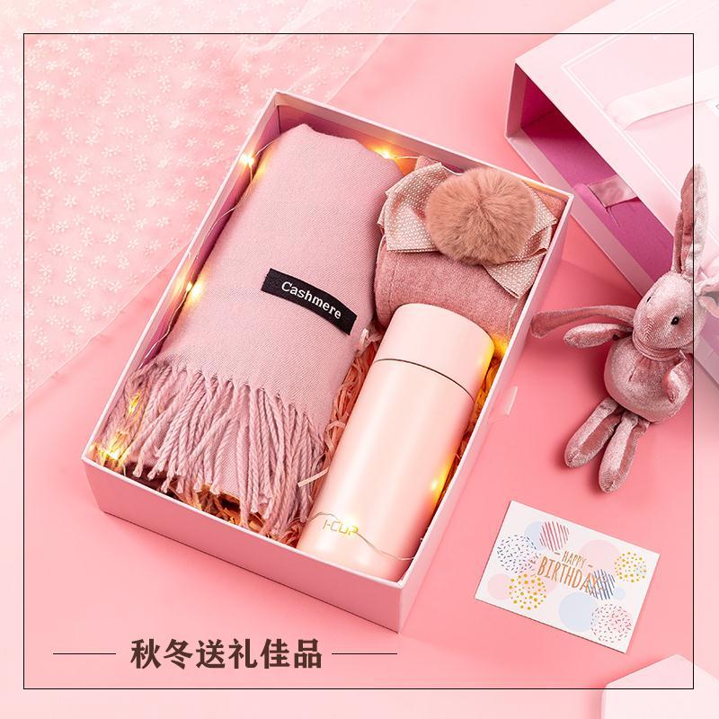 Khăn Choàng Cổ Găng Tay Có Thể Tùy Chỉnh Làm Quà Tặng Sinh Nhật Mùa Đông Cho Nữ