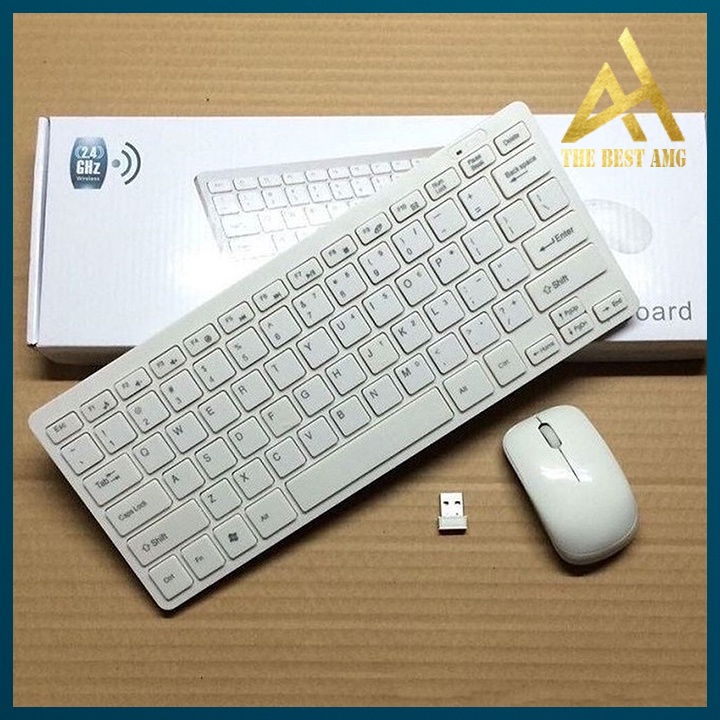 Bộ Bàn Phím Và Chuột Không Dây Mini Keyboard Mouse Wireless Máy Tính PC Laptop Bluetooth