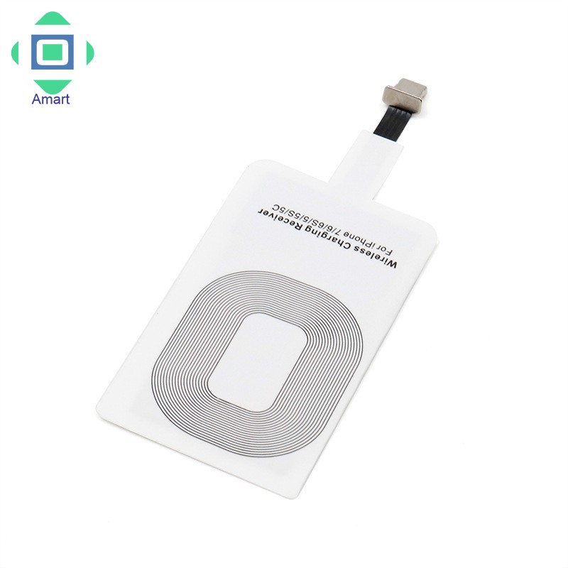 Universal Qi Wireless Charger Receiver Card Charger Adapter Pad Coil for iPhone/Type-C