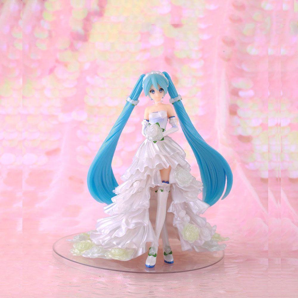 Mô Hình Nhân Vật Hatsune Miku Mặc Đầm Cưới Bằng PVC Dễ Thương