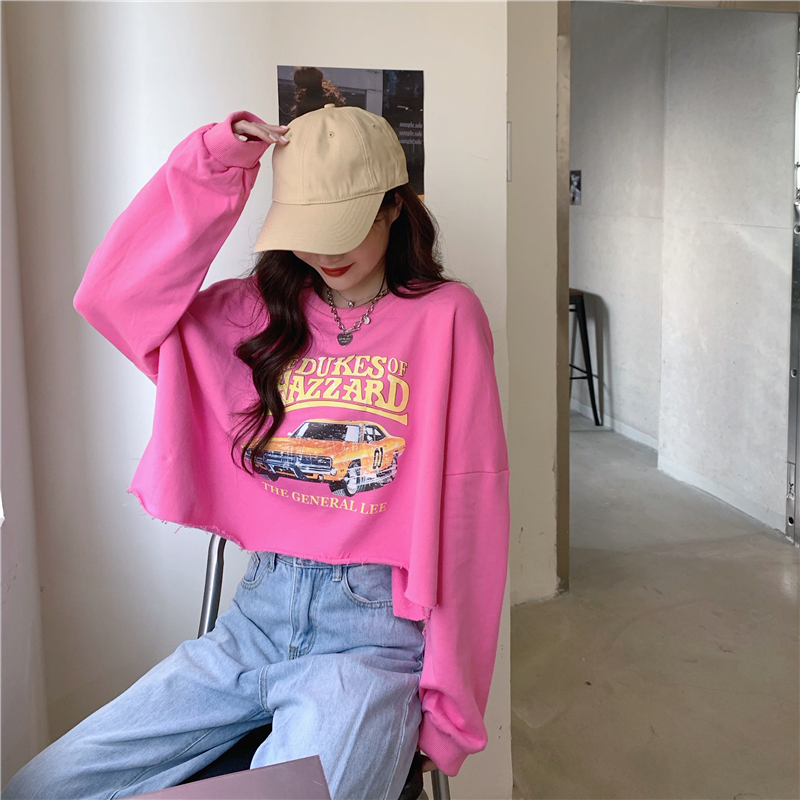 SUXI Áo Thun Ngắn Dáng Rộng Tay Dài Nhiều Màu Tùy Chọn Cho Bạn Nữ