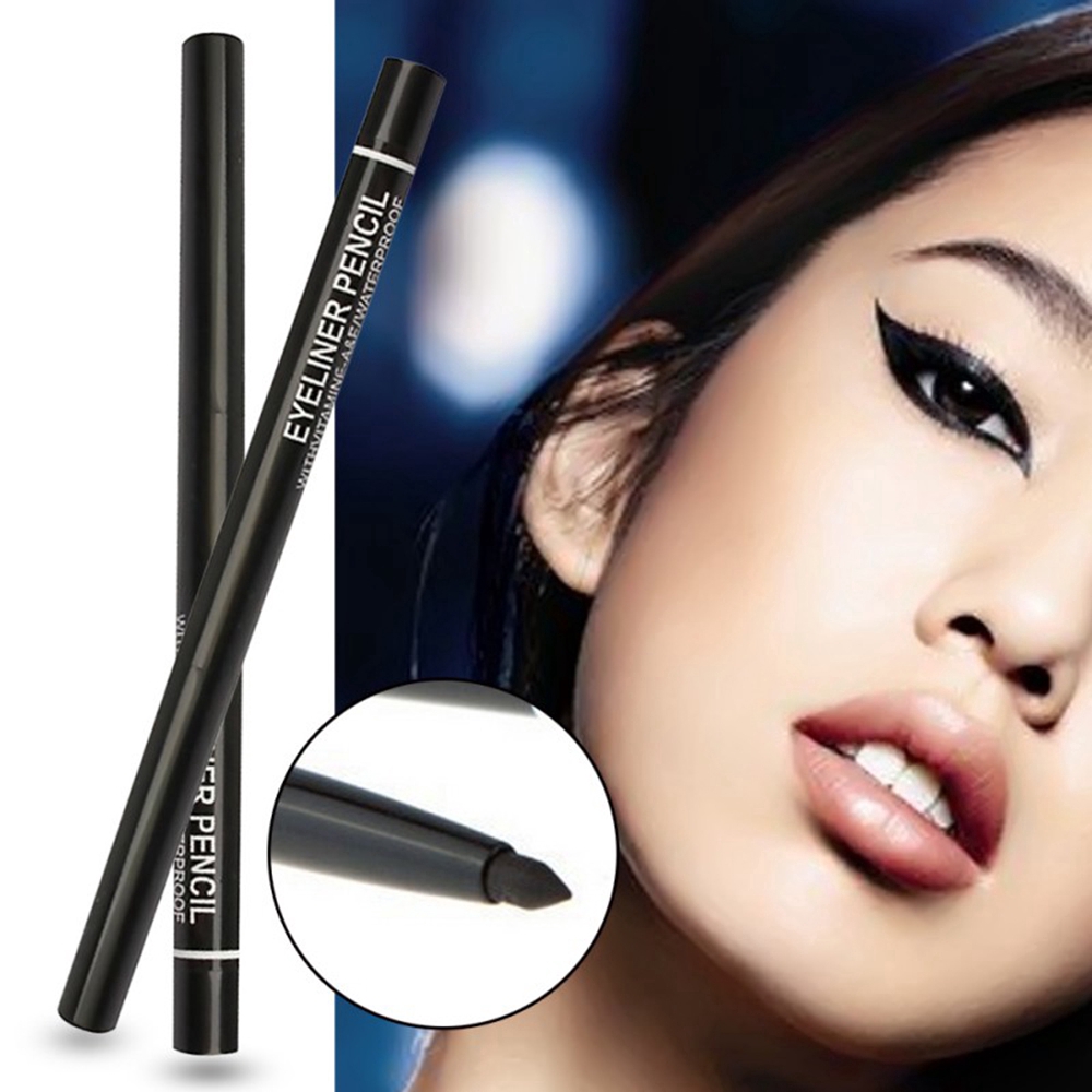 Monk City_Black automatic rotating eyeliner waterproof and sweatproof not blooming eye makeup