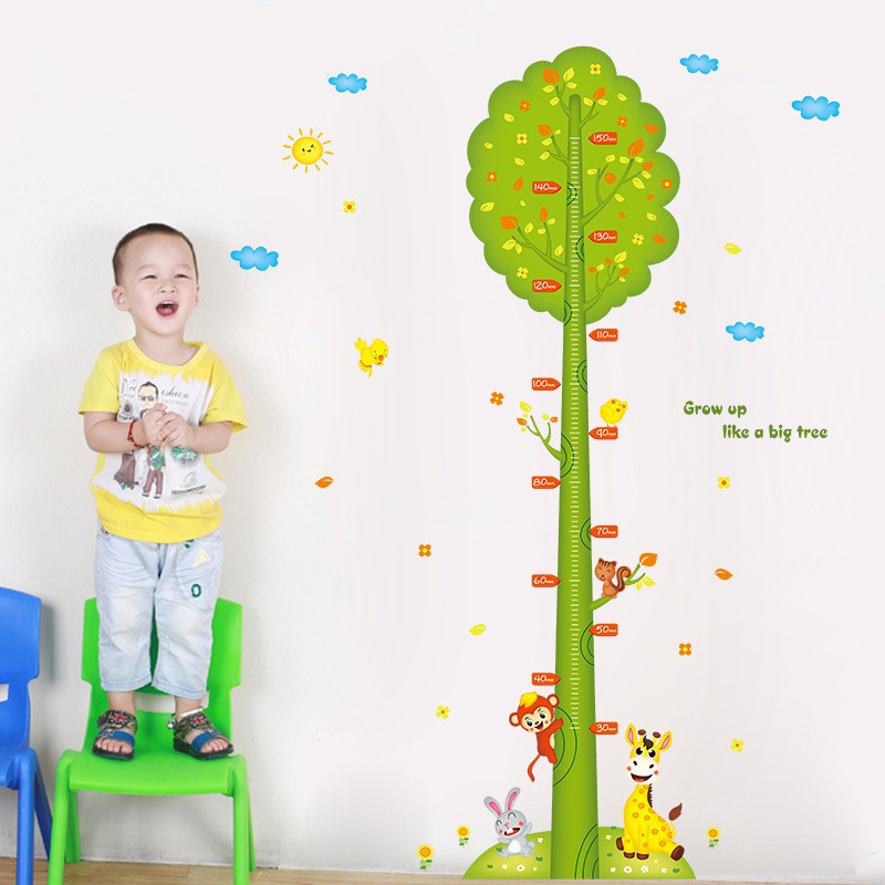 Decal Dán Tường Kèm Đo Chiều Cao Cho Bé - Được Chọn Mẫu