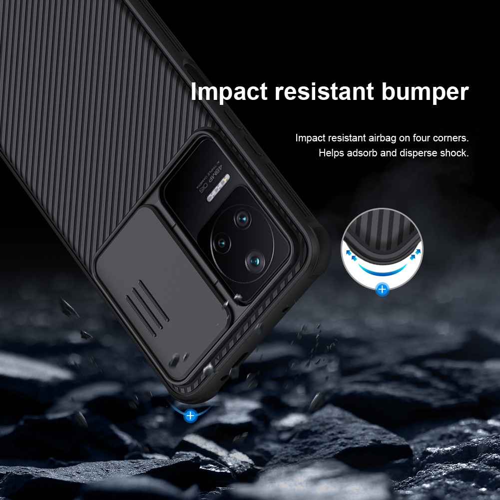 Ốp điện thoại NILLKIN bằng TPU + PC kiểu trượt bảo vệ camera cho Xiaomi Poco F4