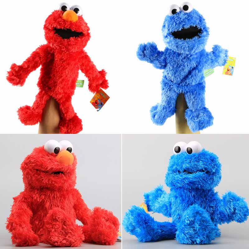 【In Stock】Sesame Street Hand Puppet Plush Toys Elmo Cookie Monster Ernie Stuffed Dolls Toy