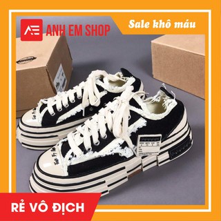 ( FreeShip +Box Hãng + Giá Sỉ ) Giày xve style rách nam nữ đế gỗ 2020
