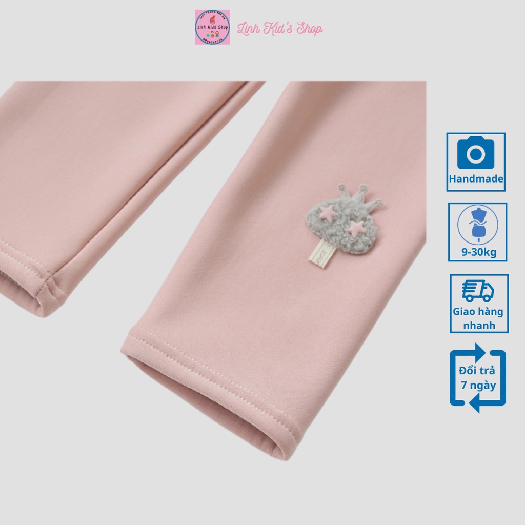 Quần legging lót lông nhung Quảng châu siêu ấm cho bé gái 9-28kg