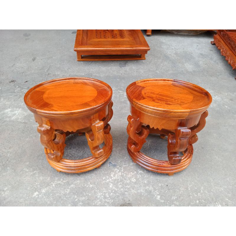 Kỉ chân cong kê lọ hoa cây cảnh gỗ hương cao cấp