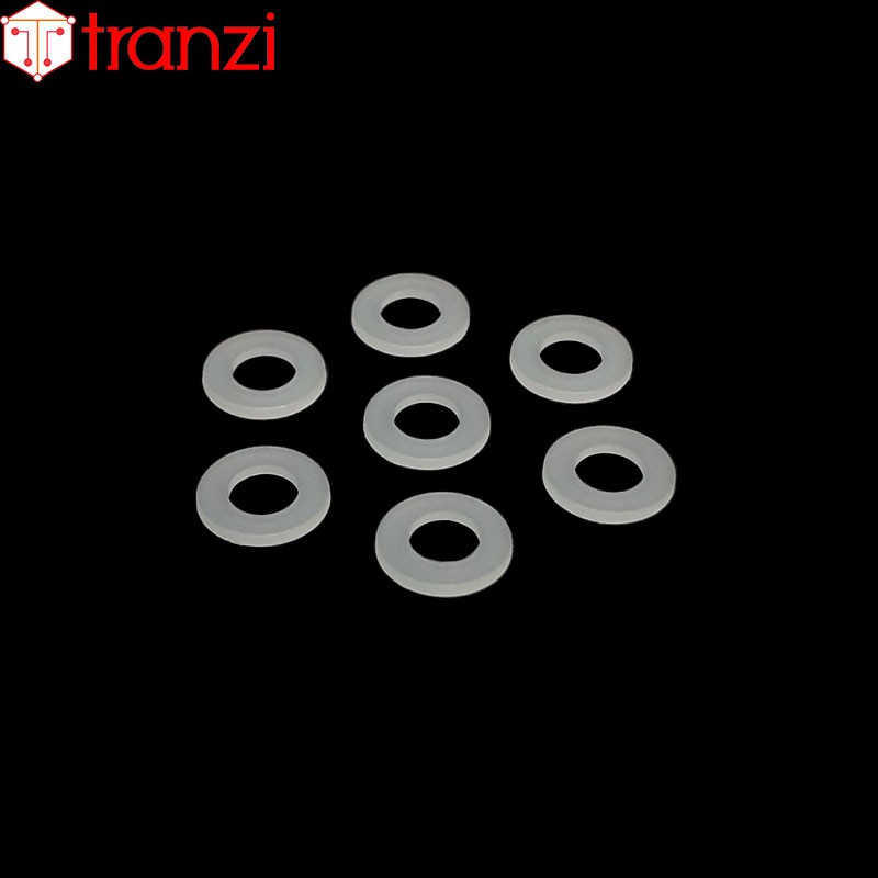 Long đen phẳng nhựa trắng M5x10+1 - túi 200 cái