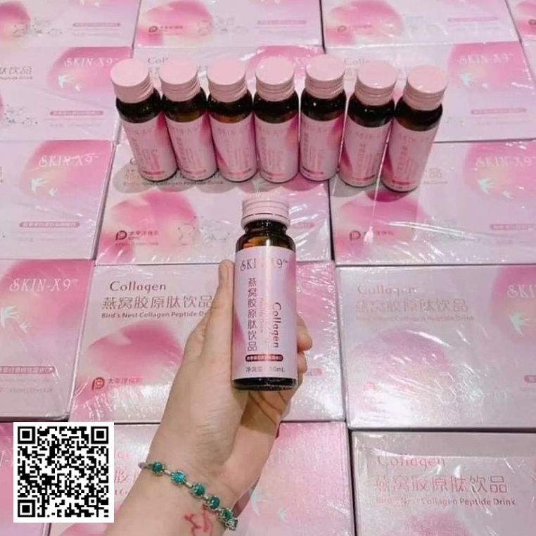 Nước Uống Collagen ️𝑭𝒓𝒆𝒆𝒔𝒉𝒊𝒑️ Nước Yến Collagen Skin X9 Hàm Lượng Collagen Gấp X5