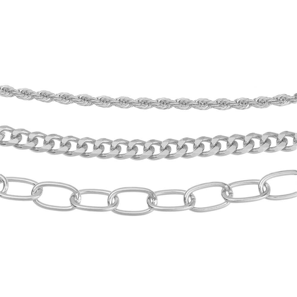 Bộ 4 Vòng Tay Dây Kim Loại Mạ Điện Điều Chỉnh Được