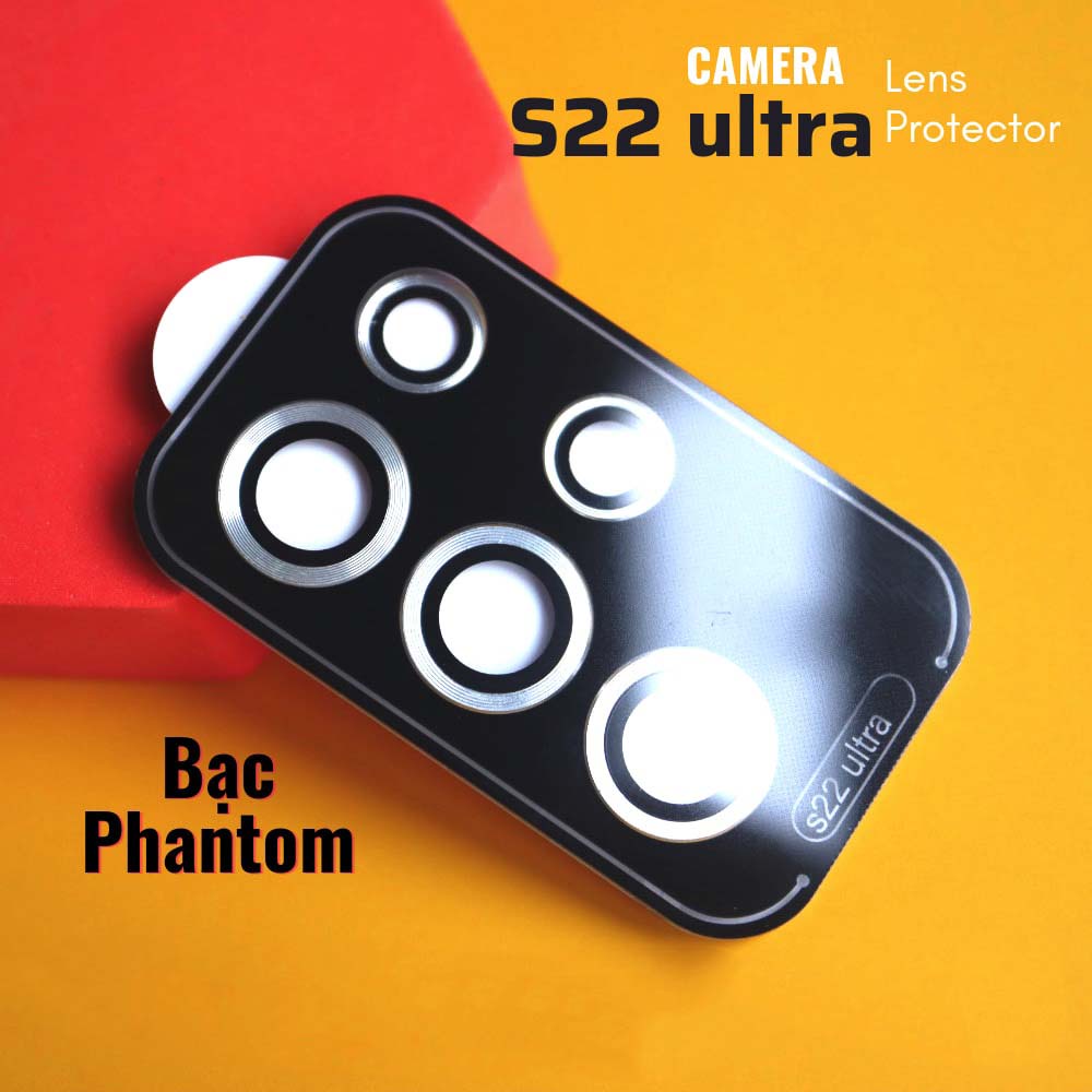 Viền Bảo Vệ Lens Camera Samsung S22 Ultra Zeelot Plshield Kèm Khung Dán Hàng Chính Hãng