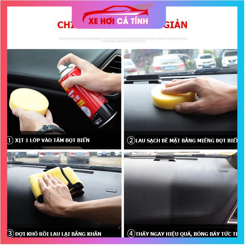 Chai Xịt Dưỡng Nhựa Nhám - Phục Hồi Làm Mới Ghế Da DASHBOARD WAXING 450ml