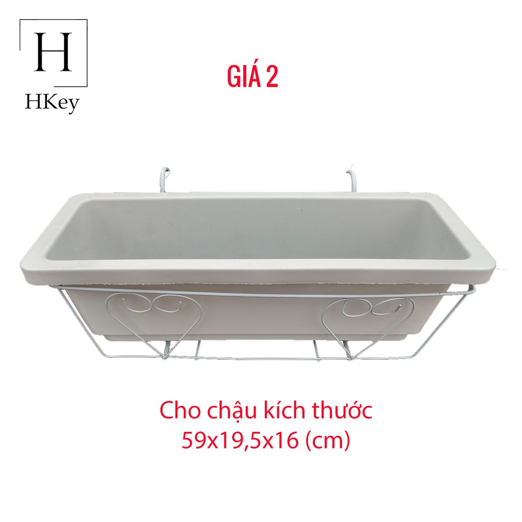 Nhà Cửa &amp; Đời Sống Giá Inox Để Chậu Hoa Treo Ban Công Đủ Kích Thước ( Có Video Thực Tế)