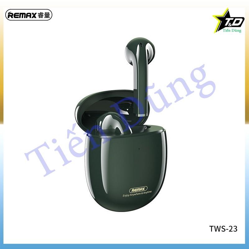 Tai nghe bluetooth Remax tws 23 chính hãng dòng cảm ứng V5.0 kèm đốc sạc dung lượng 300mAh thoải mái nghe