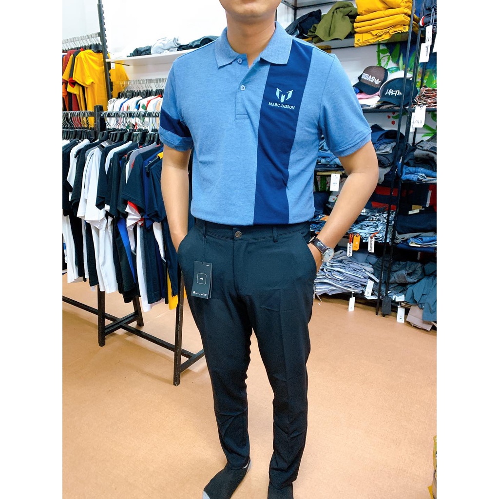 Áo polo nam MARC1982 4M vải cotton cá sấu - Phối màu trẻ trung, năng động THE BASIC STORE