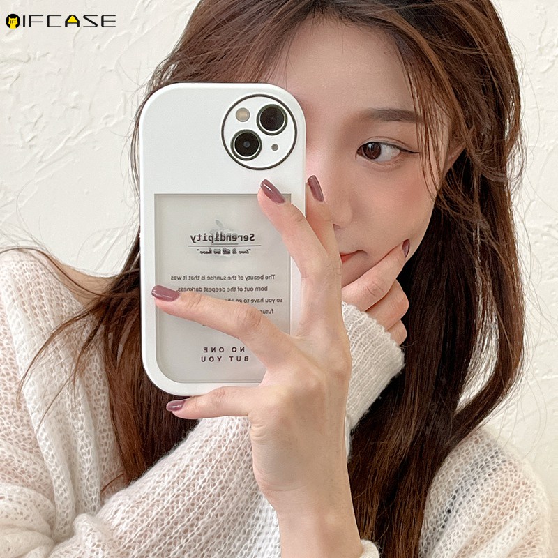 Ốp Điện Thoại Mềm Trong Suốt Chống Sốc Màu Trắng Đơn Giản Cho iPhone 13 12 11 Pro Max XS Max XR X