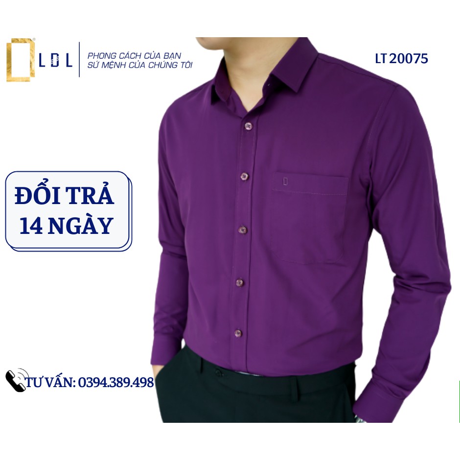 Áo sơ mi nam công sở LDL, sơ mi nam trơn ngắn tay dài tay cao cấp, chất liệu bamboo | BigBuy360 - bigbuy360.vn