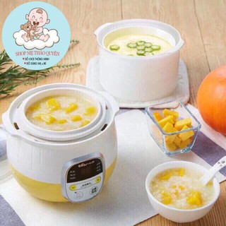 [Rẻ vô địch] Nồi ninh hầm cách thuỷ nấu cháo cho bé Bear, có thể vừa nấu cháo vừa hấp củ quả)