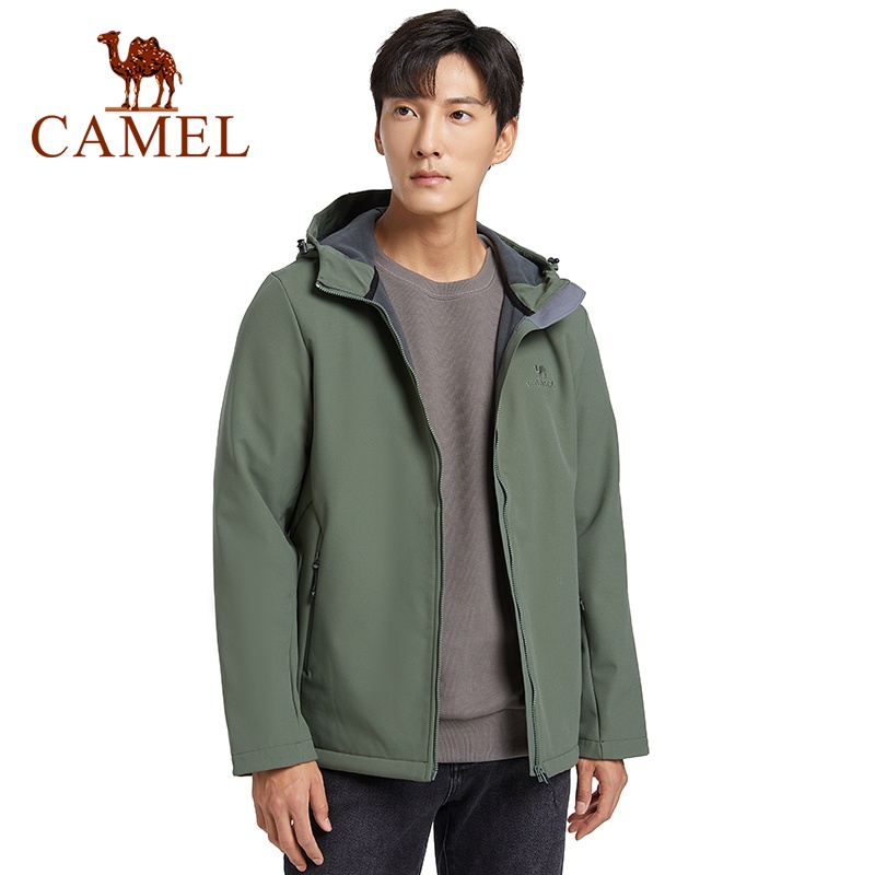 Áo khoác CAMEL vải lông cừu dày mềm mại thời trang thu đông cho nam và nữ
