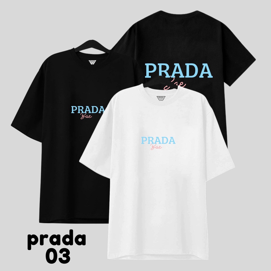 Áo thun PRADA , áo phông tay lỡ basic dáng rộng chất cotton dày dặn cho Nam và Nữ