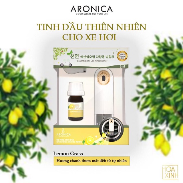 Tinh Dầu Cho Xe Hơi Hương Tự Nhiên Aronica Car Airfreshener 5ml