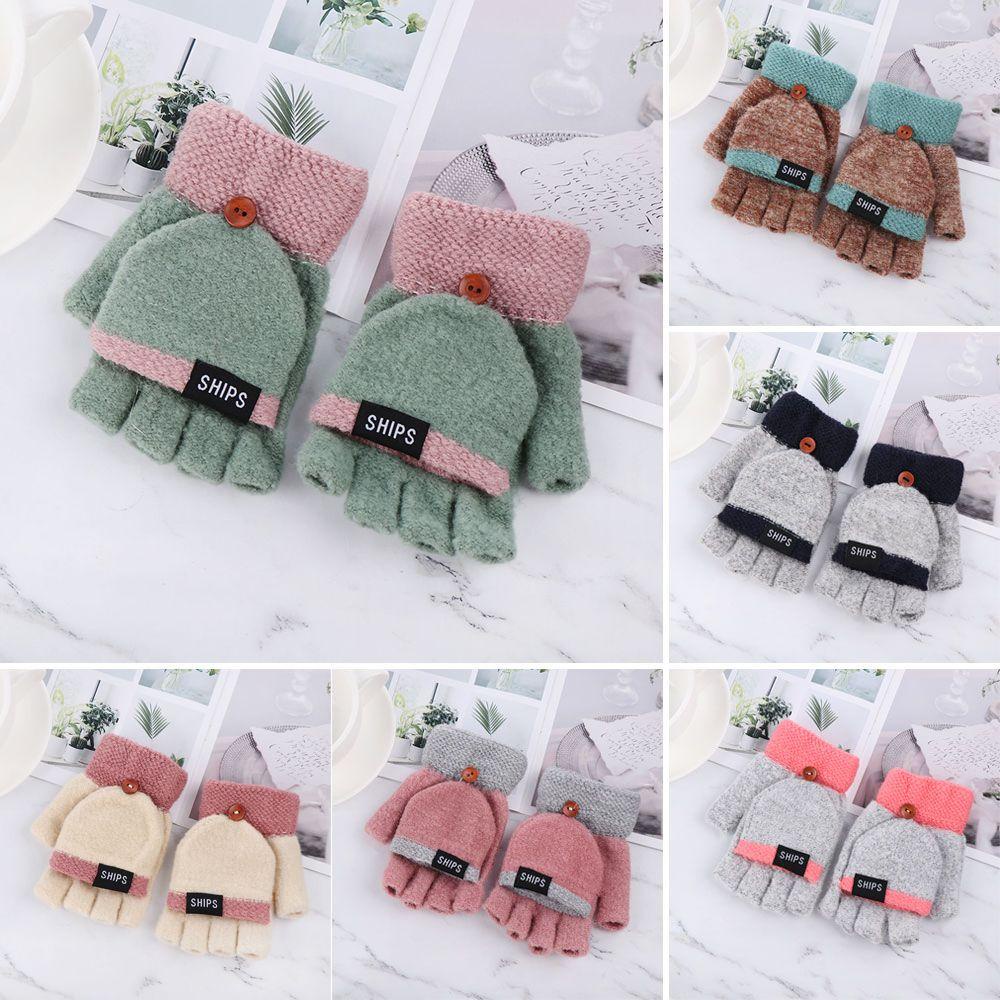 Găng Tay Dệt Kim Mềm Mại Giữ Ấm Ngón Tay