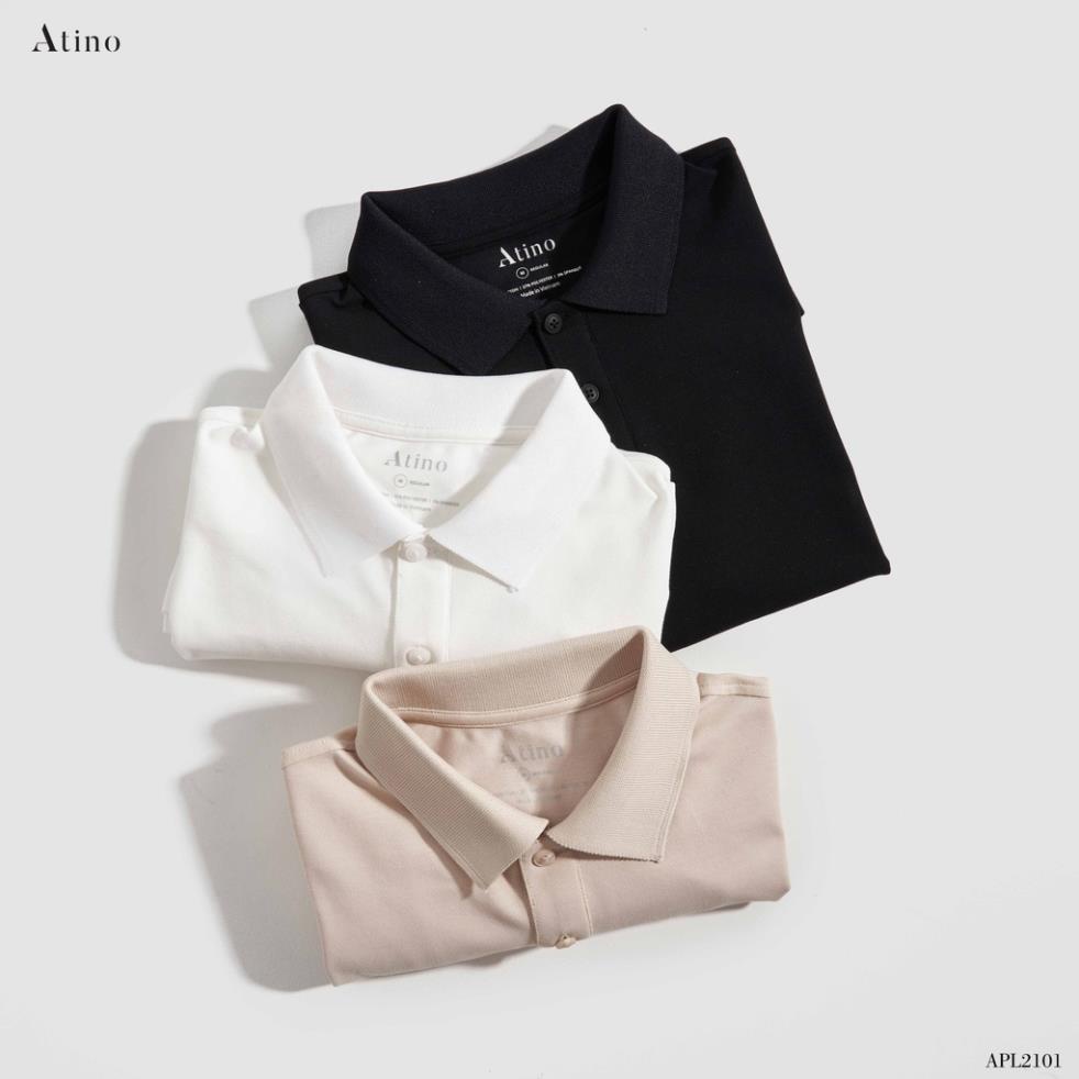 Áo Polo Nam PAREL ATINO phối viền trẻ trung vải cá sấu Cotton cao cấp thoáng mát APL2108