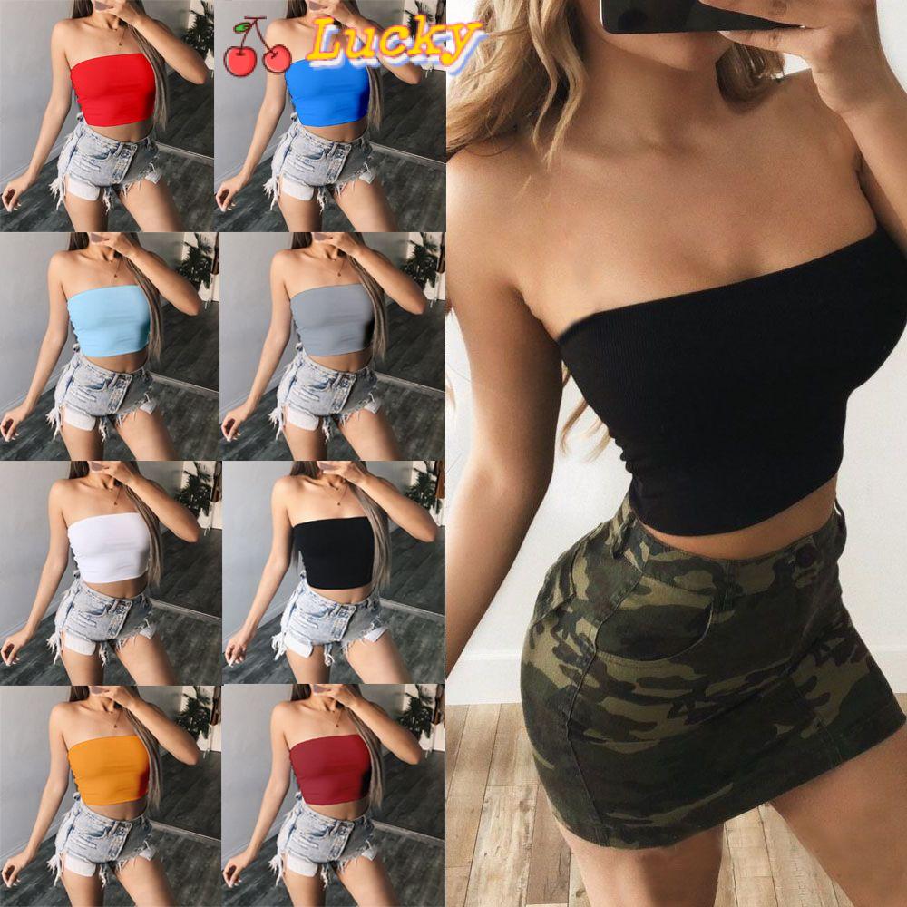 Áo Ống Không Dây Nhiều Màu Sắc Thời Trang Mùa Hè Quyến Rũ Cho Nữ